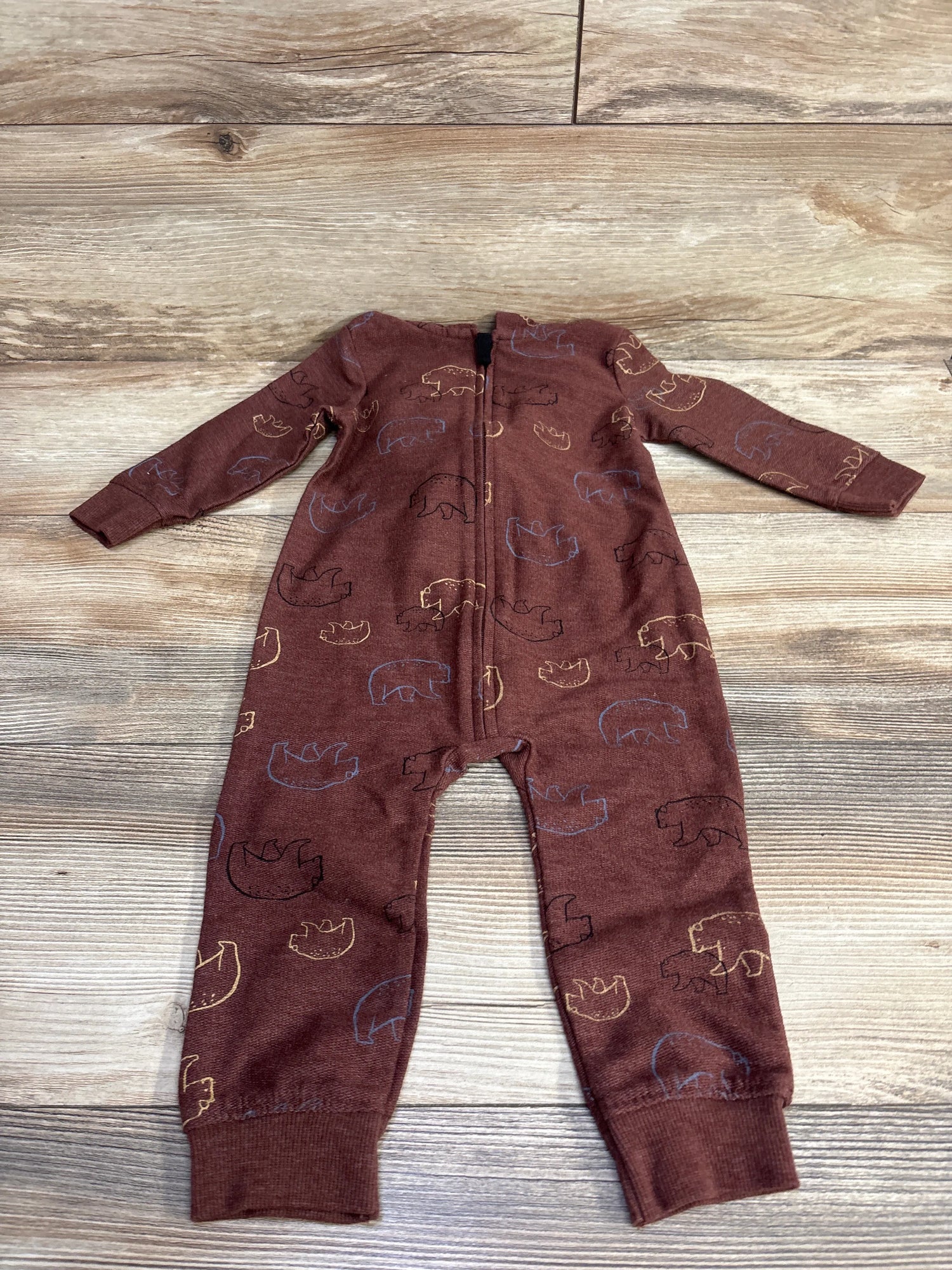 Carter's Bear Hooded Coverall Brown sz 18m