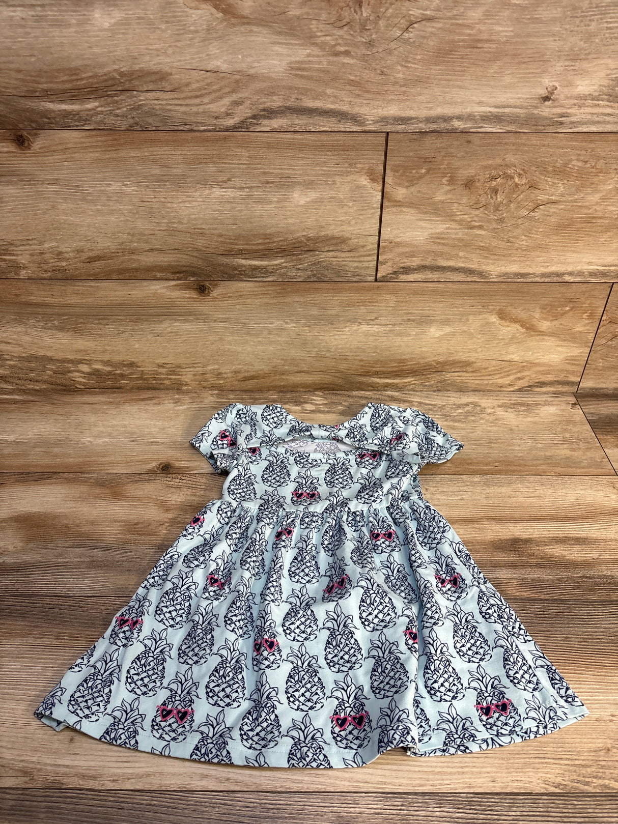 Member's Mark Pineapple Print Dress Light Blue sz 3T