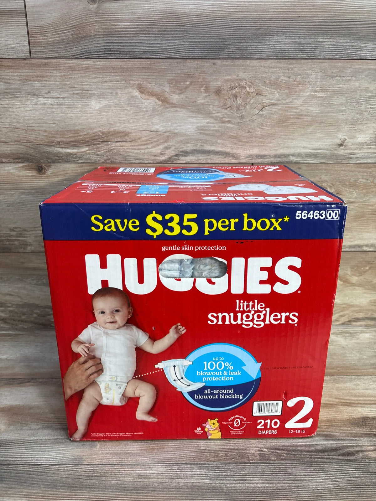 Box of Me n Mommy To Be Huggies Little Snugglers Size 2 diapers, 210 count