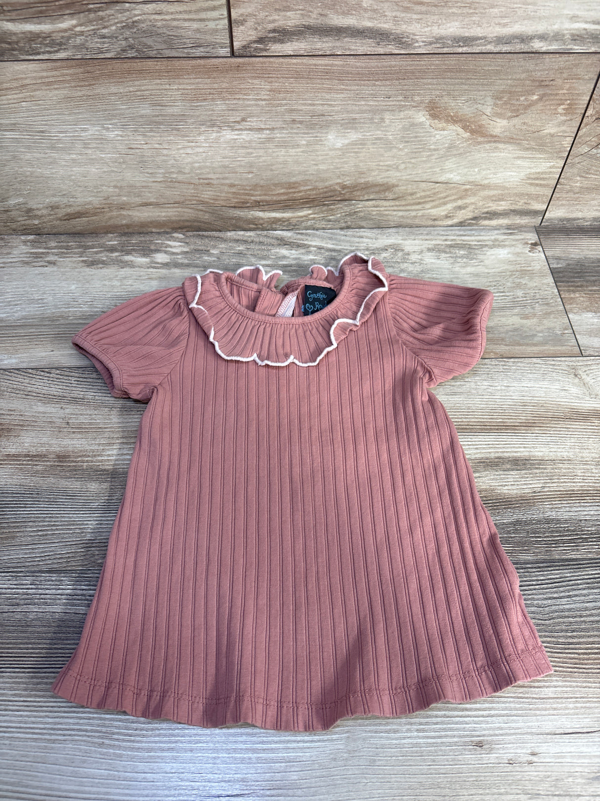 Cynthia Rowley Ribbed Collar Shirt Dusty Rose sz 5/6T