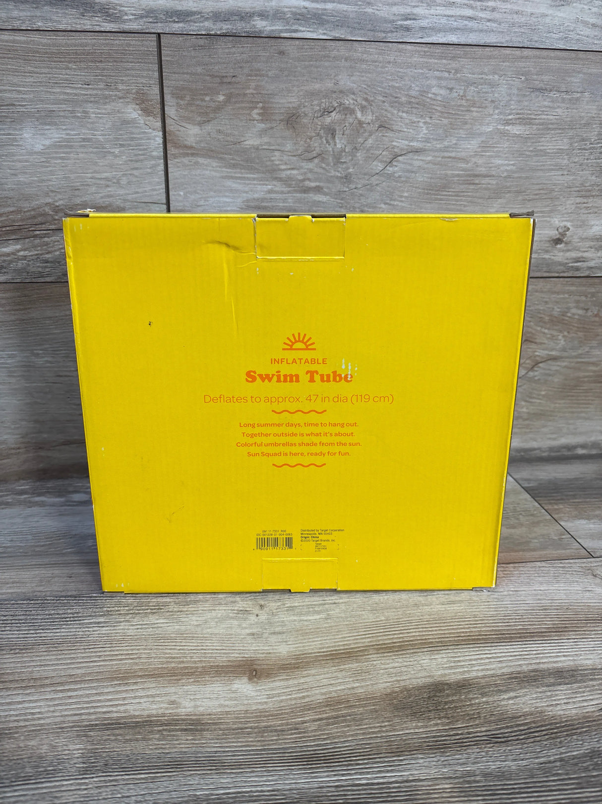 NEW Sun Squad Inflatable Swim Tube Rainbow 41''