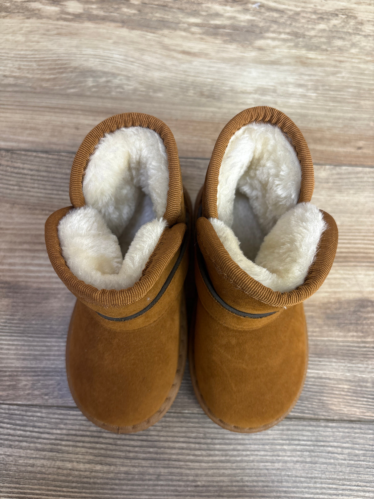 Faux-Fur Lined Suede Fashion Boots Brown sz 8c
