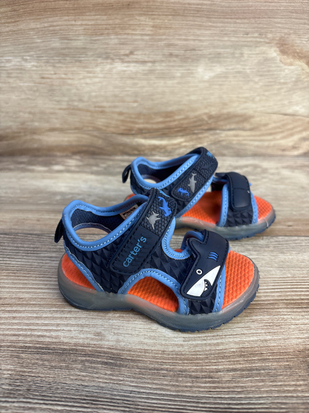 Carter's Todd Shark Sandals Navy sz 4c