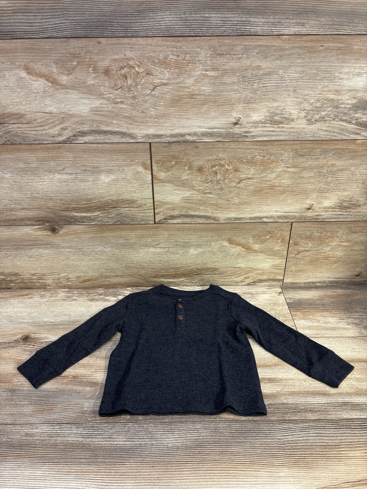Children's Place Thermal Henley Shirt Grey sz 18-24m