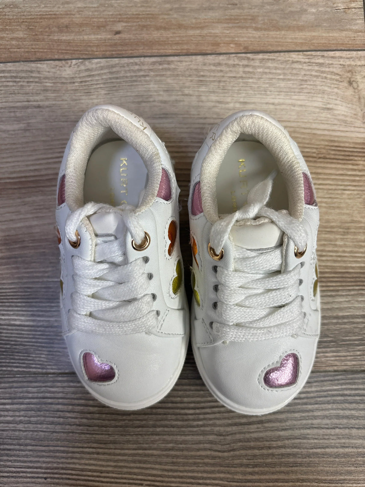 Kurt Geiger London Mini Lane Love Sneakers White sz 5c