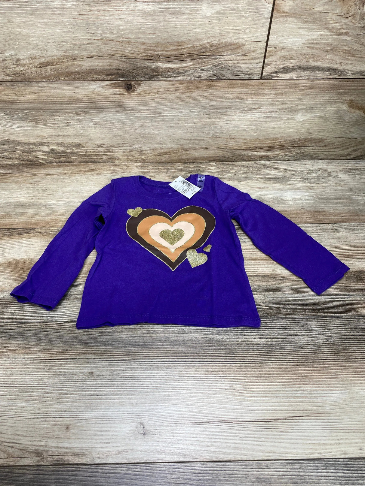 NEW Children's Place Graphic Heart Shirt Purple sz 18-24m - Me n Mommy To Be