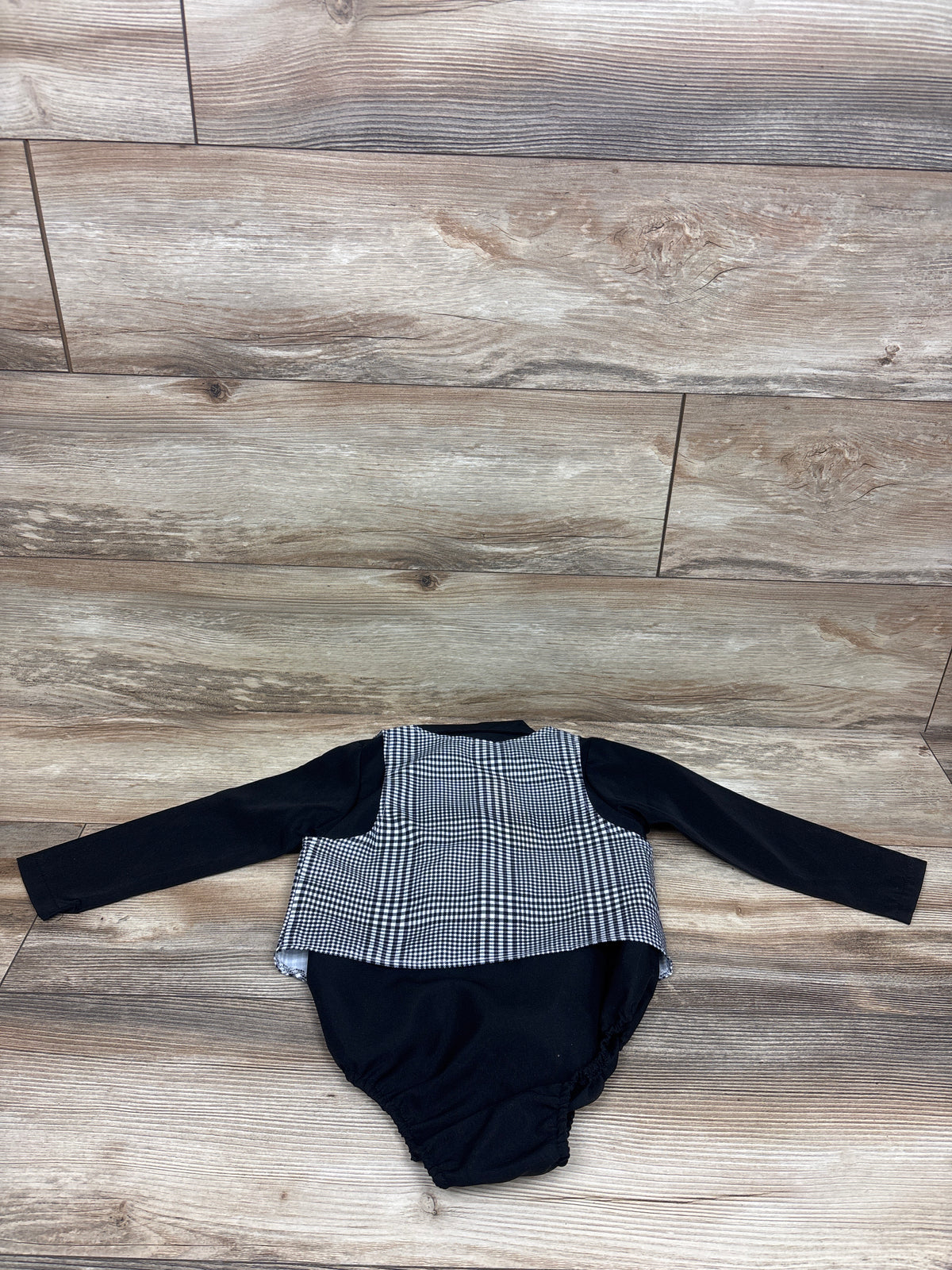 NEW Shein Souflis 3pc Gentleman Bodysuit Set Black sz 2-3T
