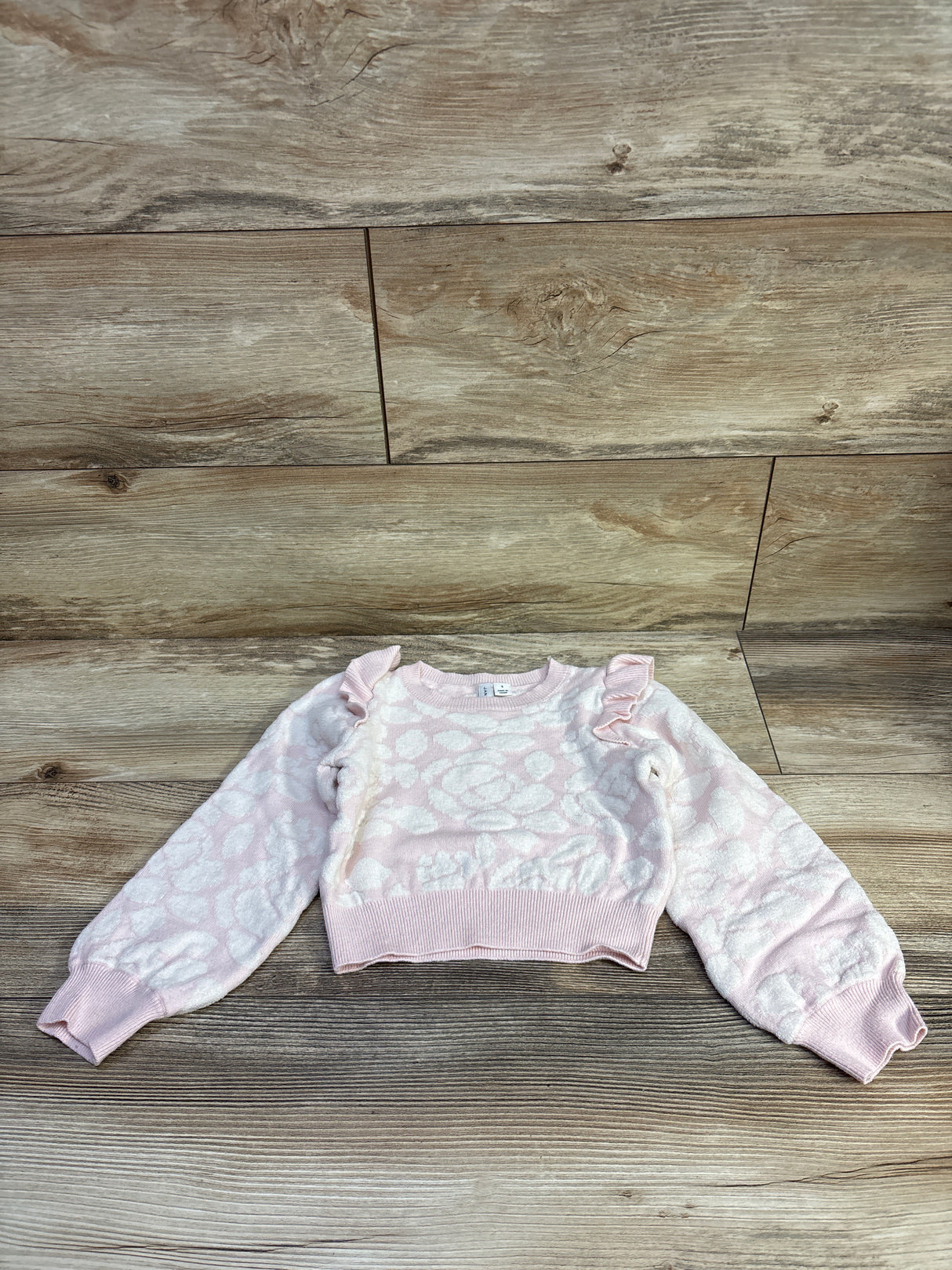 Janie & Jack The Winter Flowers Sweater Pink sz 4T