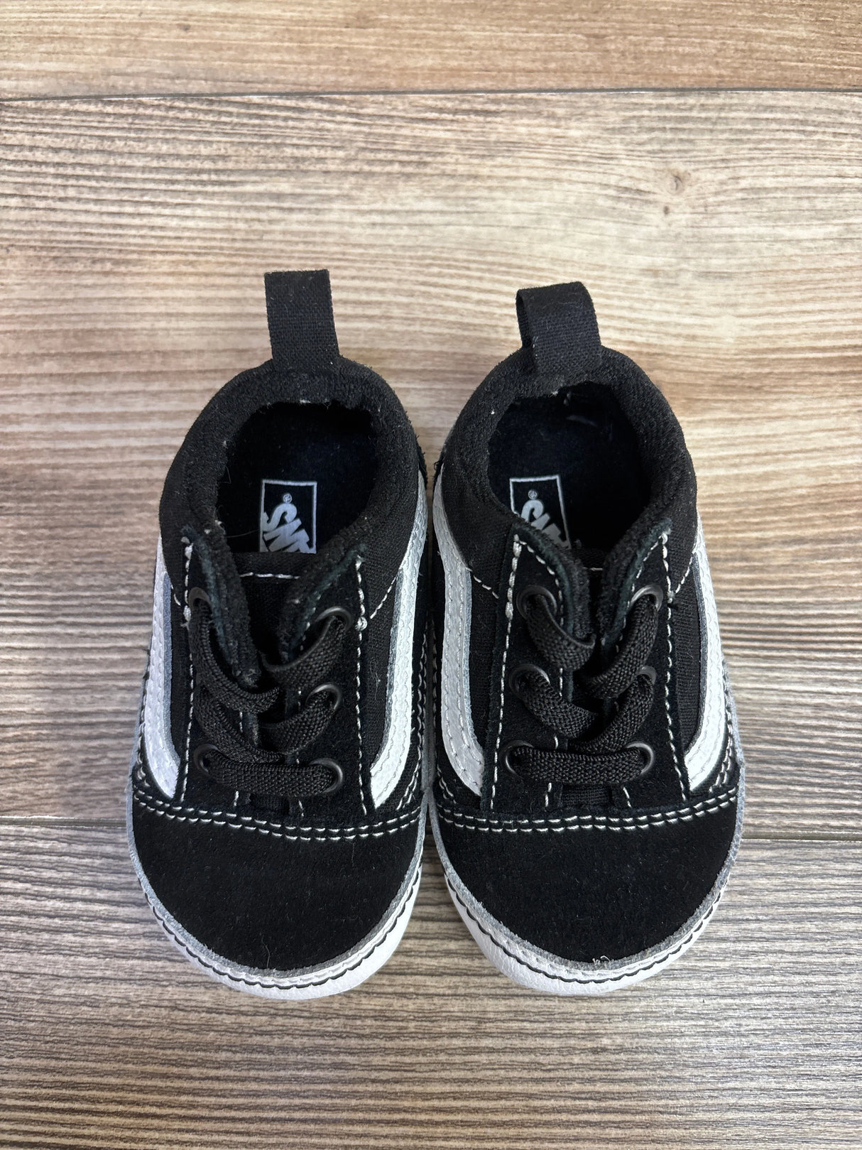 Vans Old Skool 'Black White' Crib Shoes sz 4c