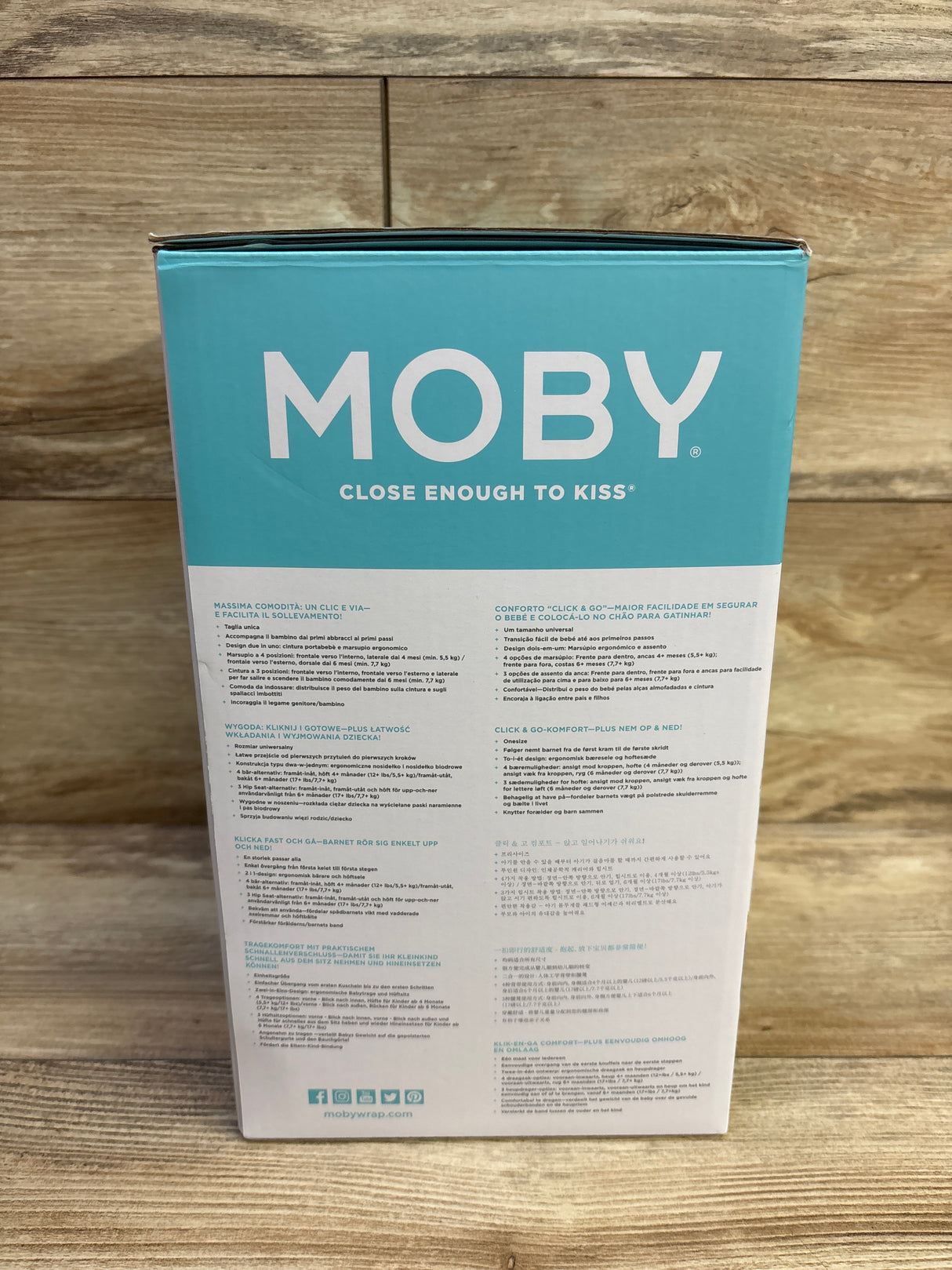 Moby 2-in-1 Baby Carrier + Hip Seat, Grey 12-17lbs