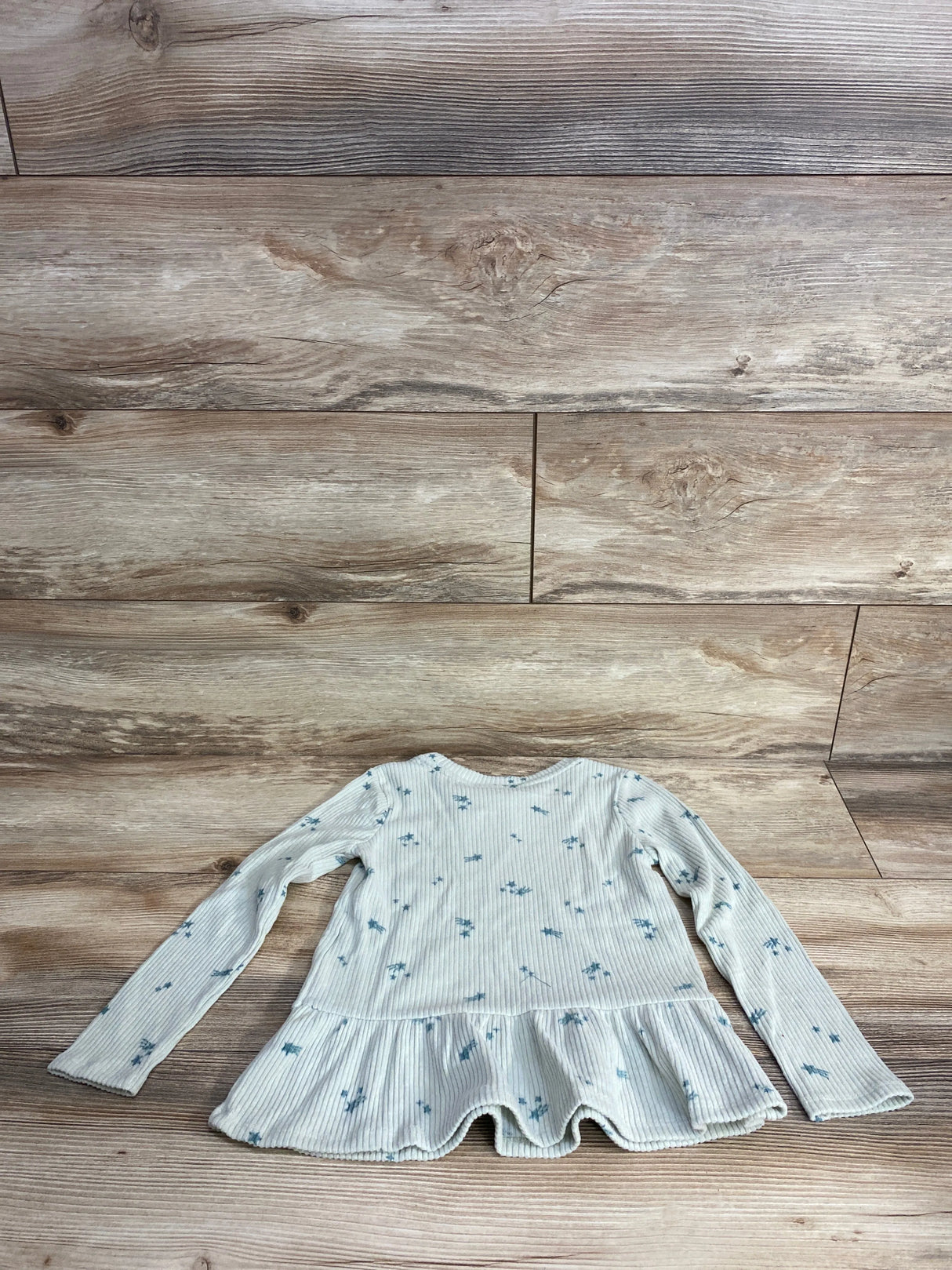 NEW Cat & Jack Ribbed Star Print Peplum Shirt Green sz 5T