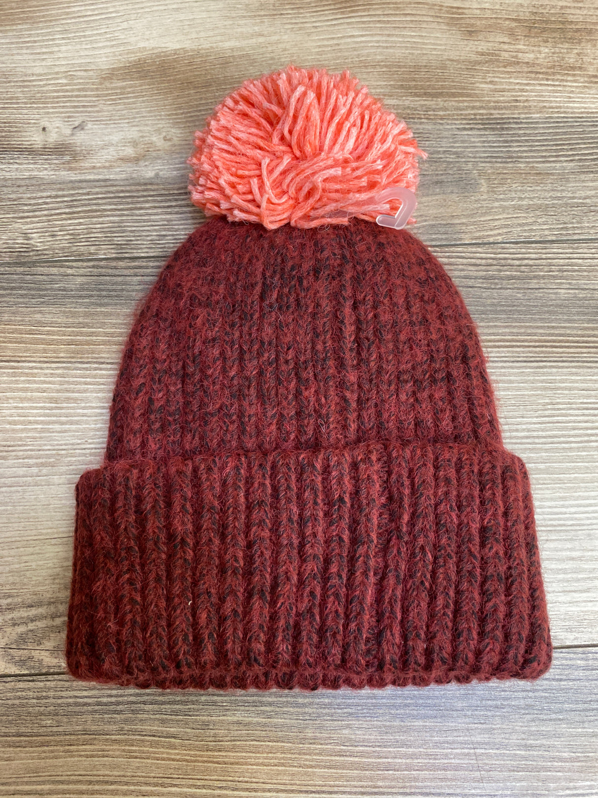NEW Cat & Jack Knit Beanie w/ Pom Pom Red sz 2T-5T