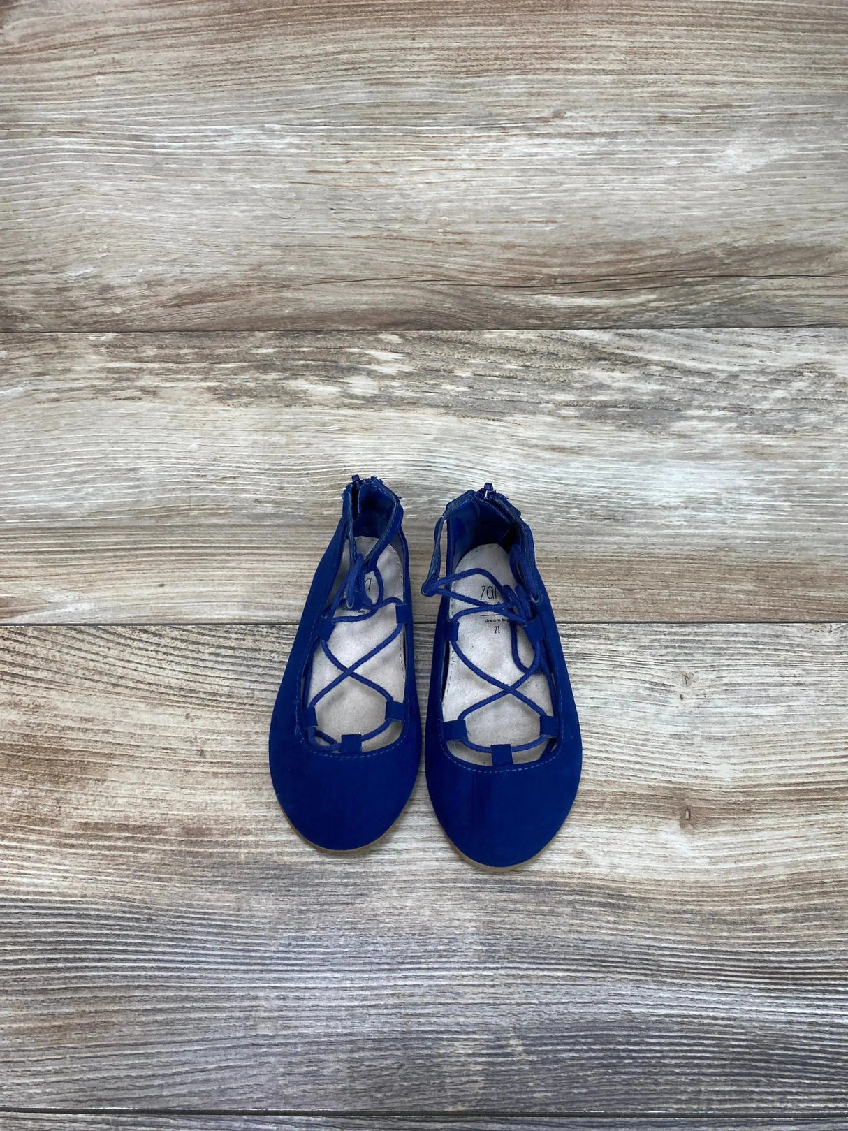 Zara Baby Lace Up Ballet Flats Blue Sz 5c - Me n Mommy To Be