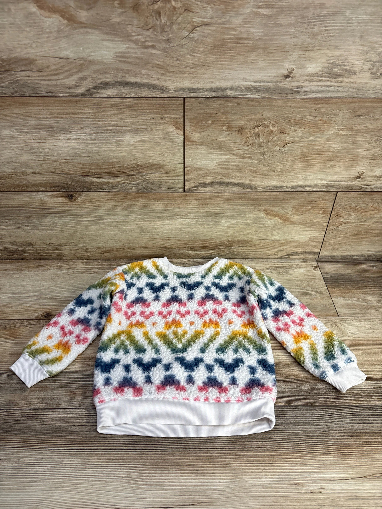 Jumping Beans Sherpa Heart Sweatshirt White sz 24m