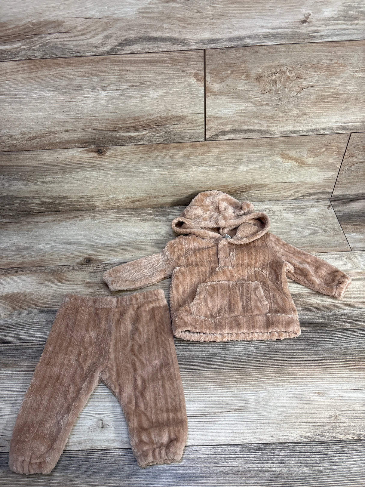 Laughing Llama 2pc Faux Fur Set Tan sz 3m