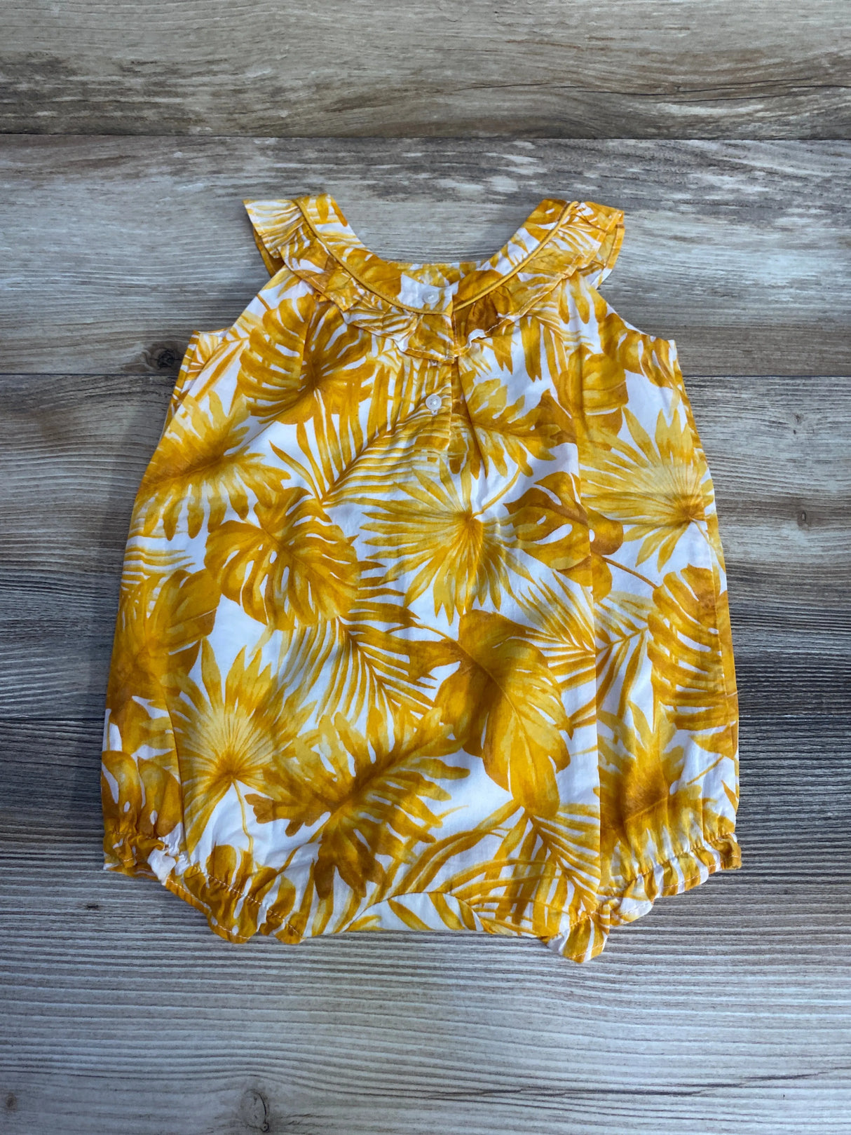 Janie and Jack Palm Romper in Golden Apricot sz 12-18m - Me n Mommy To Be