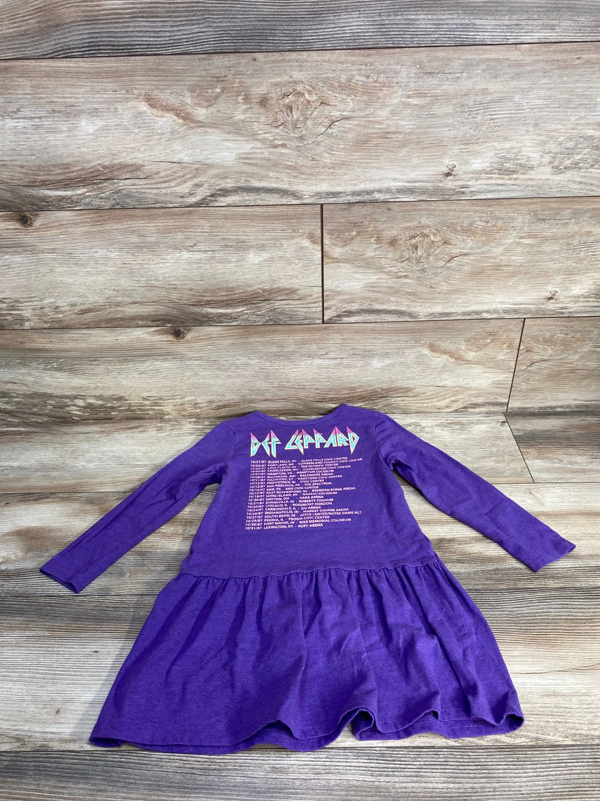 Def Leppard Drop Waist Dress Purple sz 5T