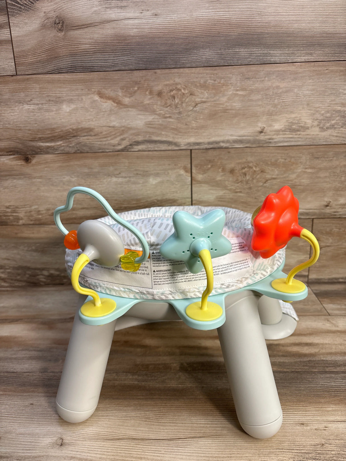 Skip Hop Silver Lining Cloud 2-in-1 Sit-Up Chair & Activity Seat, White/Blue