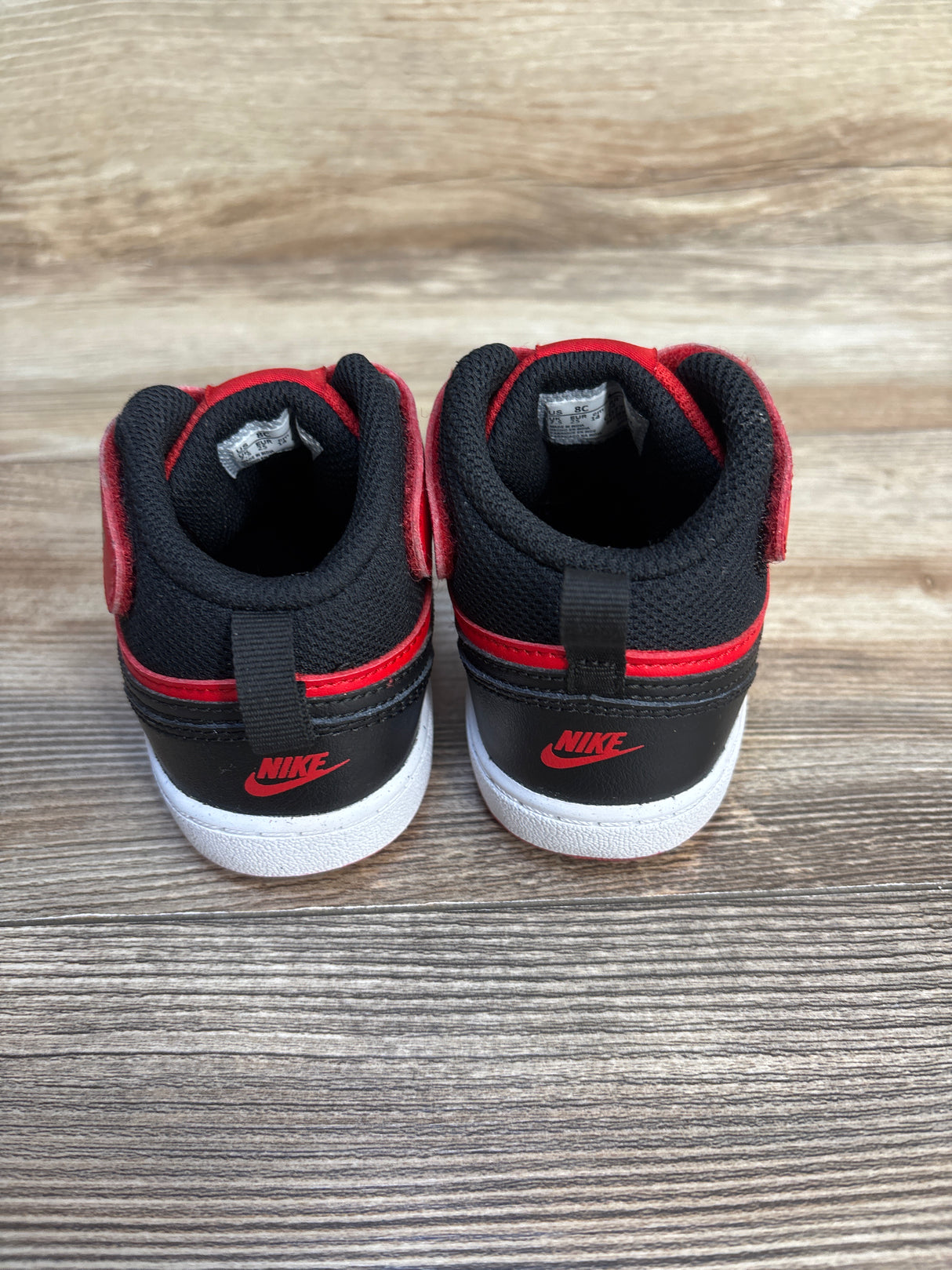 Nike Court Borough Mid 2 TD 'Black University Red' sz 8c