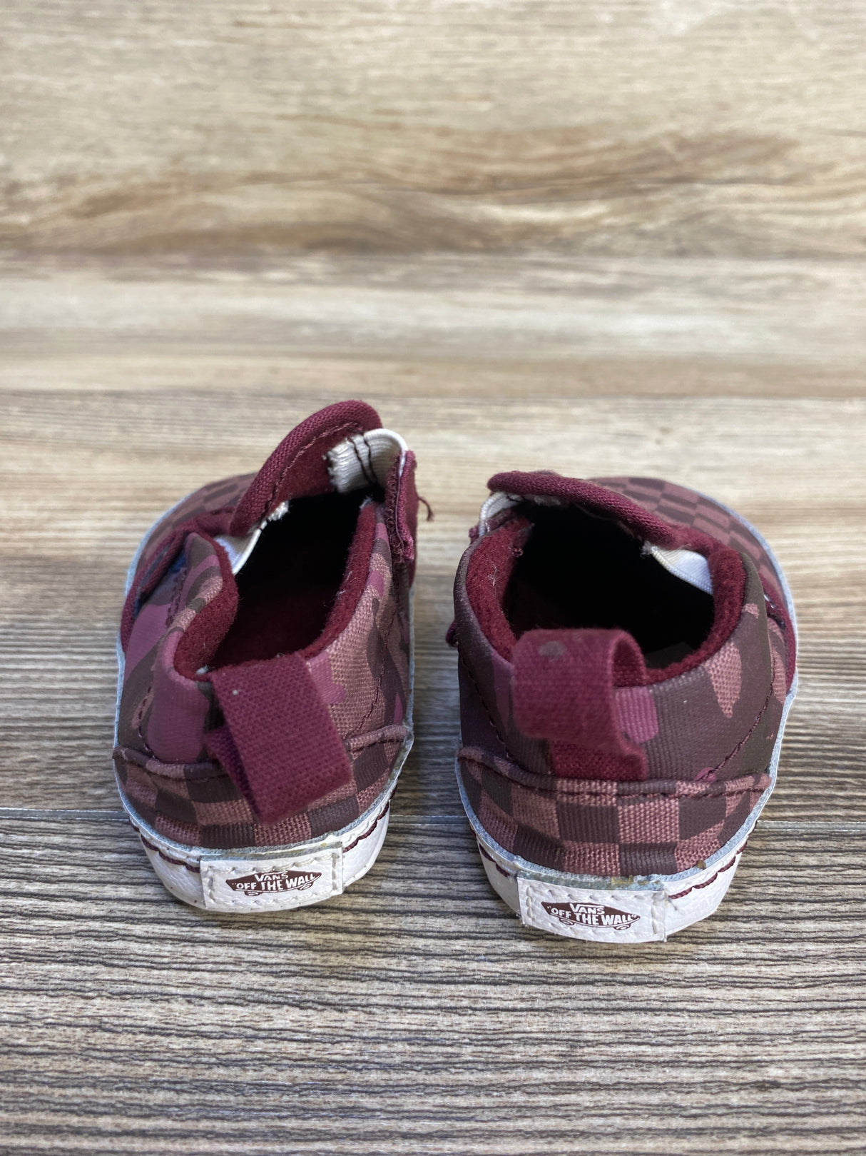 Vans Slip-On V Checkerboard Crib Shoes in Blushing Bride sz 3c