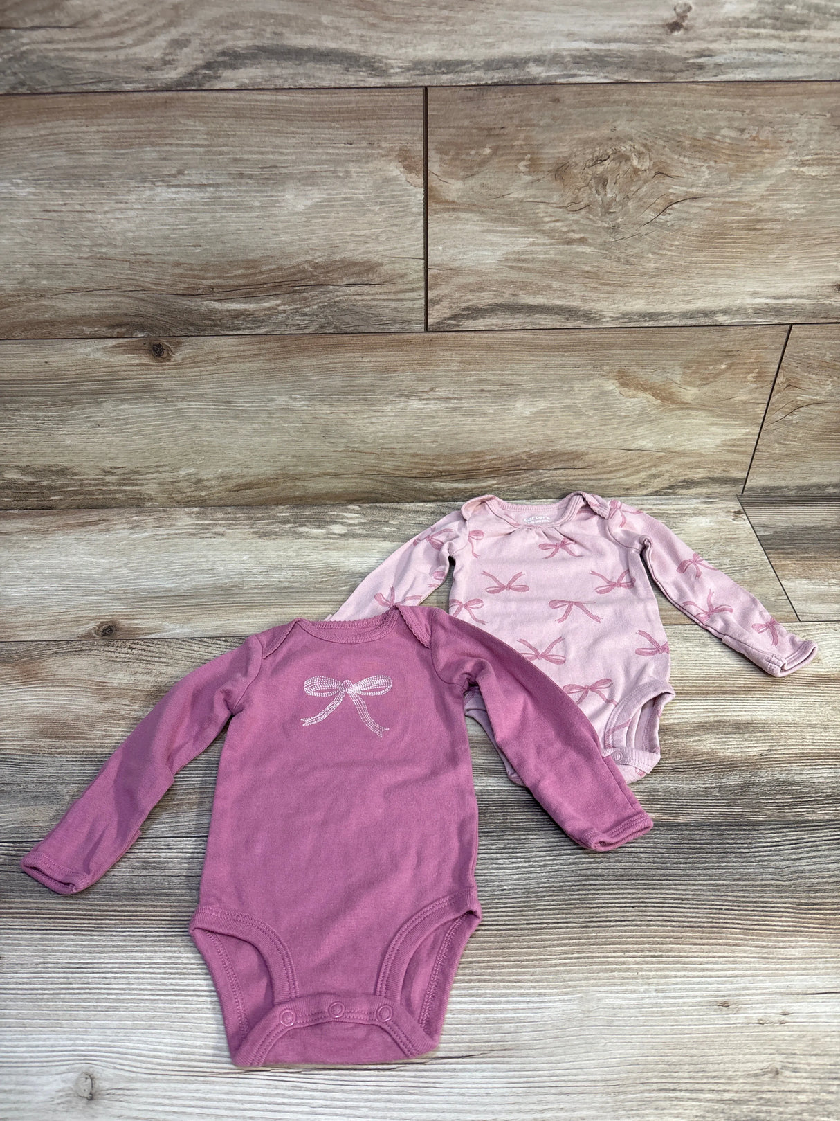 Just One You 2pk Long Sleeve Bodysuits Pink sz 3m