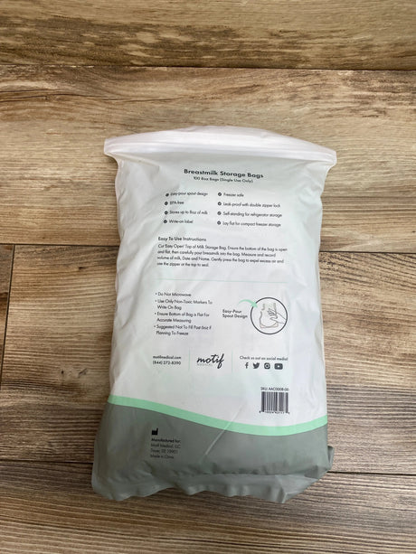 NEW Motif Medical Breastmilk Storage Bags 100ct - Me n Mommy To Be