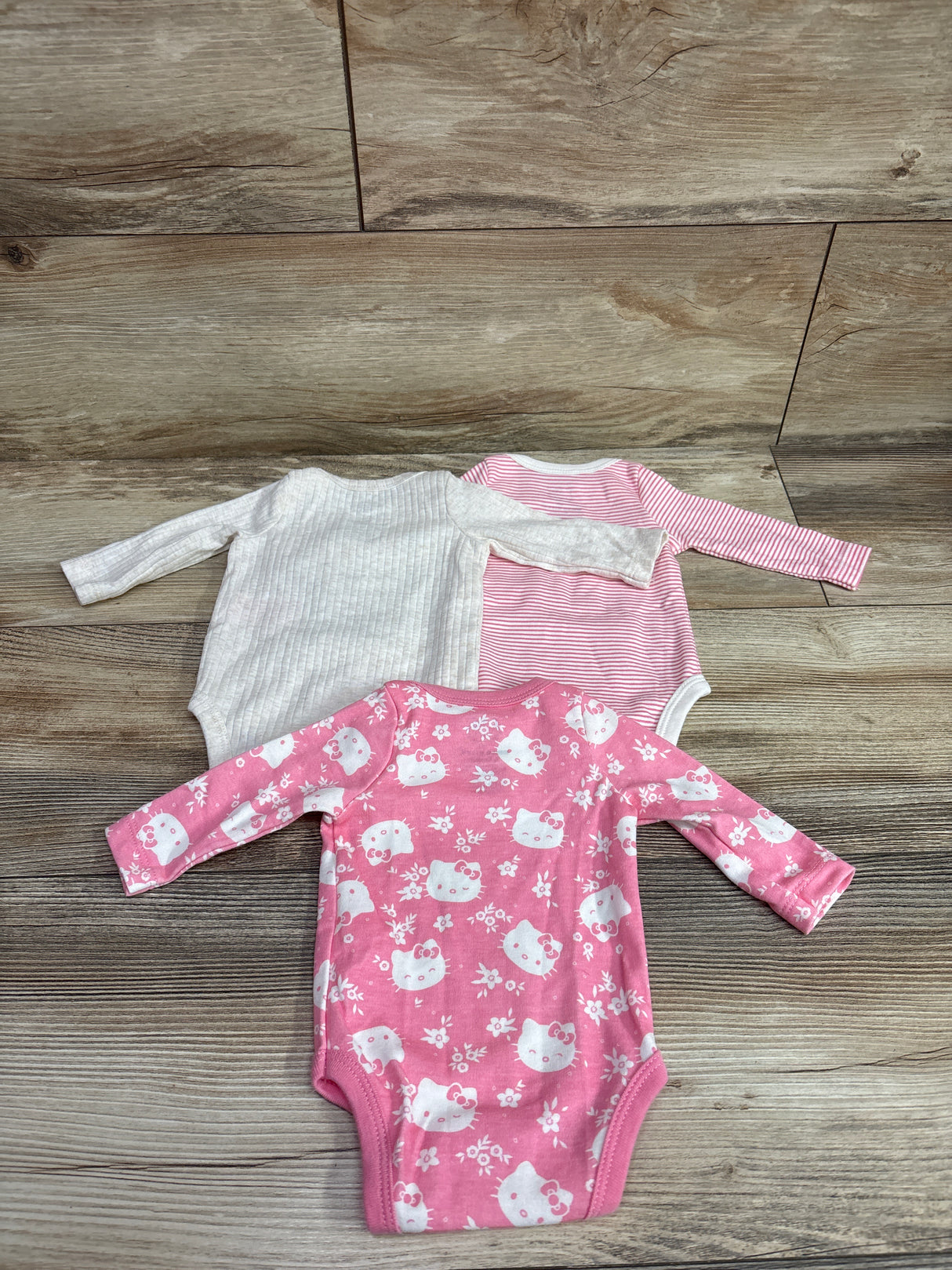 Hello Kitty 3pk Bodysuit Set Pink sz Newborn