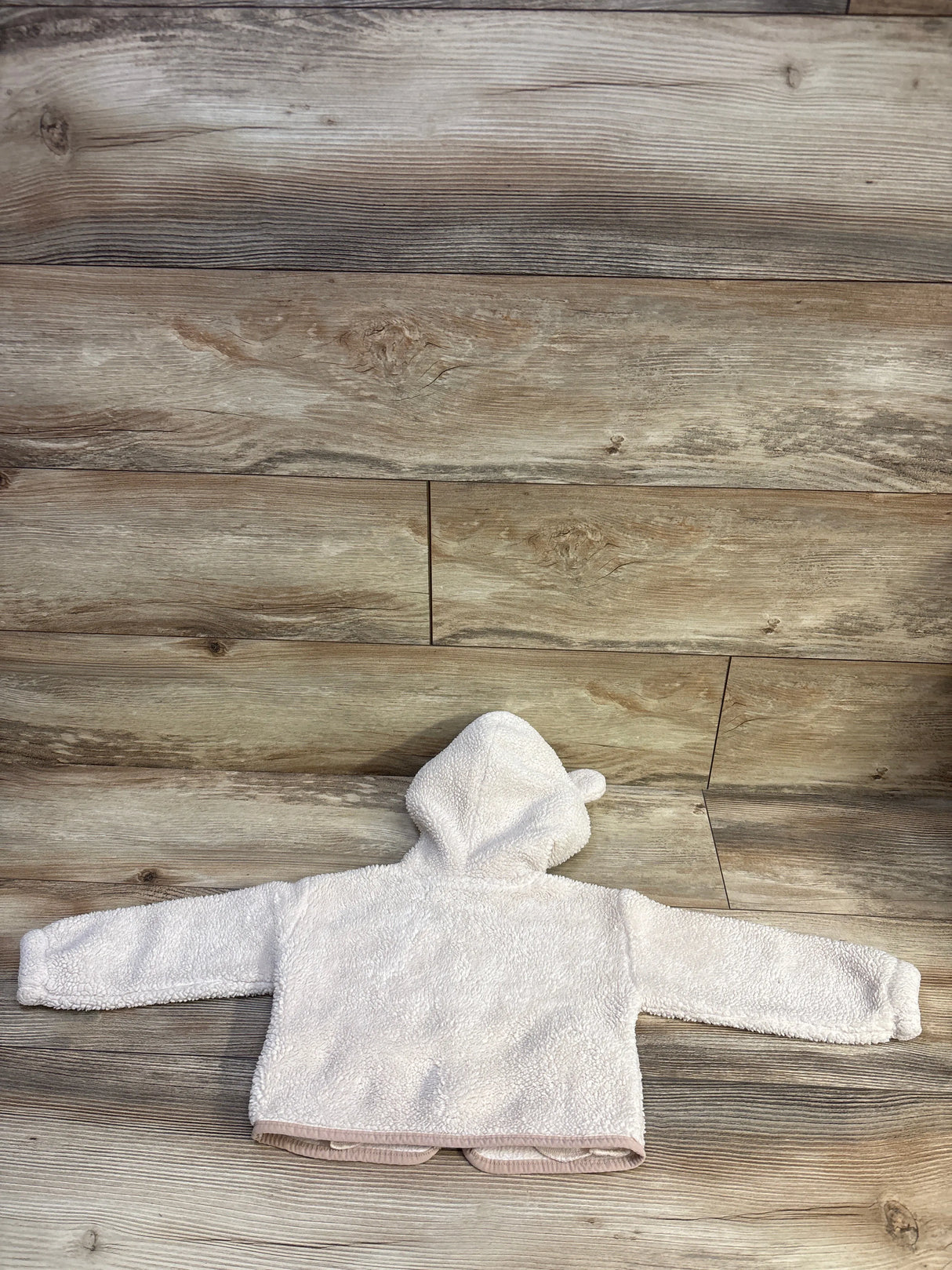 Children's Place Full Zip Sherpa Jacket Ivory sz 18-24m