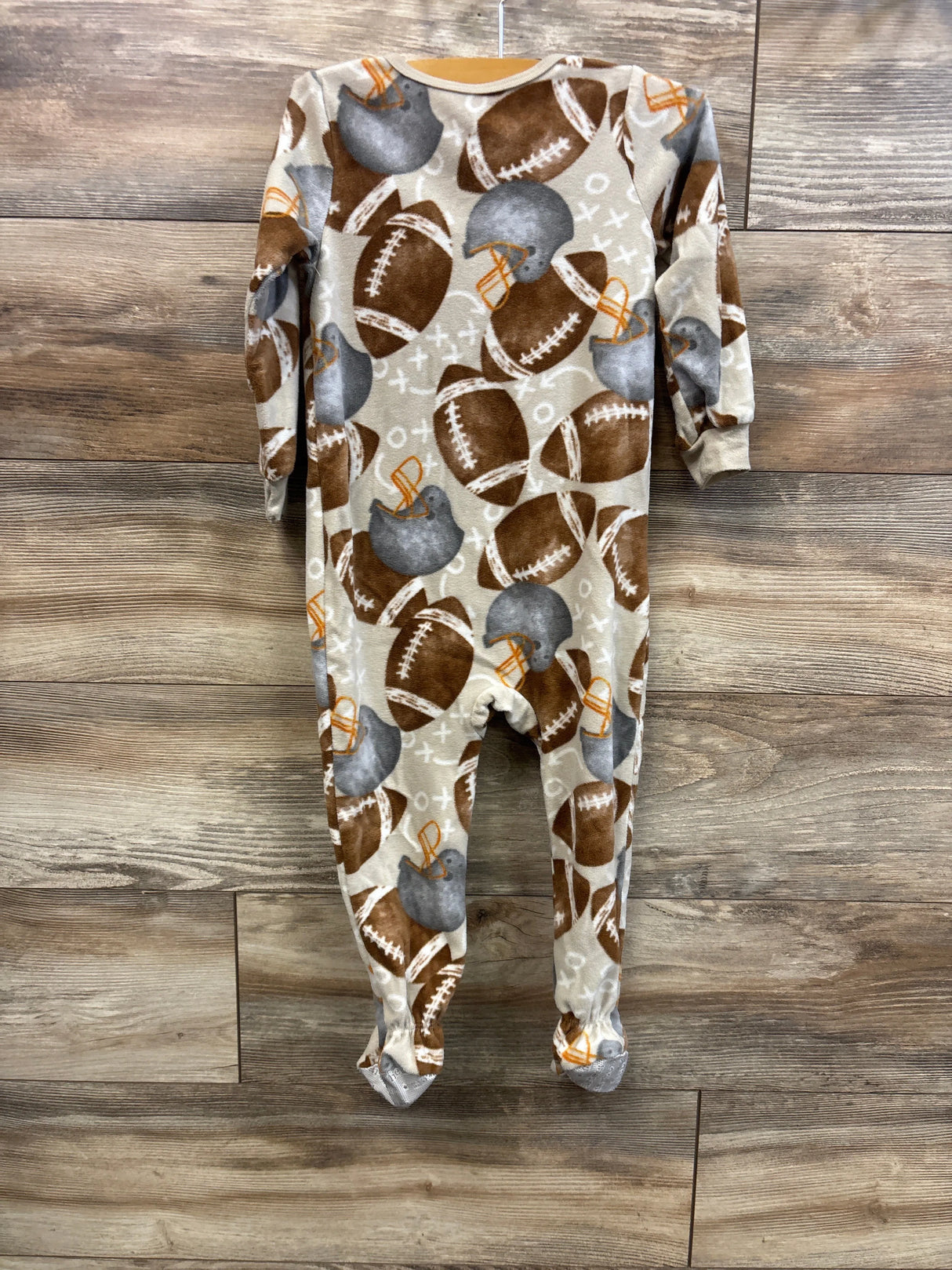 Kids Headquarters Football Blanket Sleeper Tan sz 3T