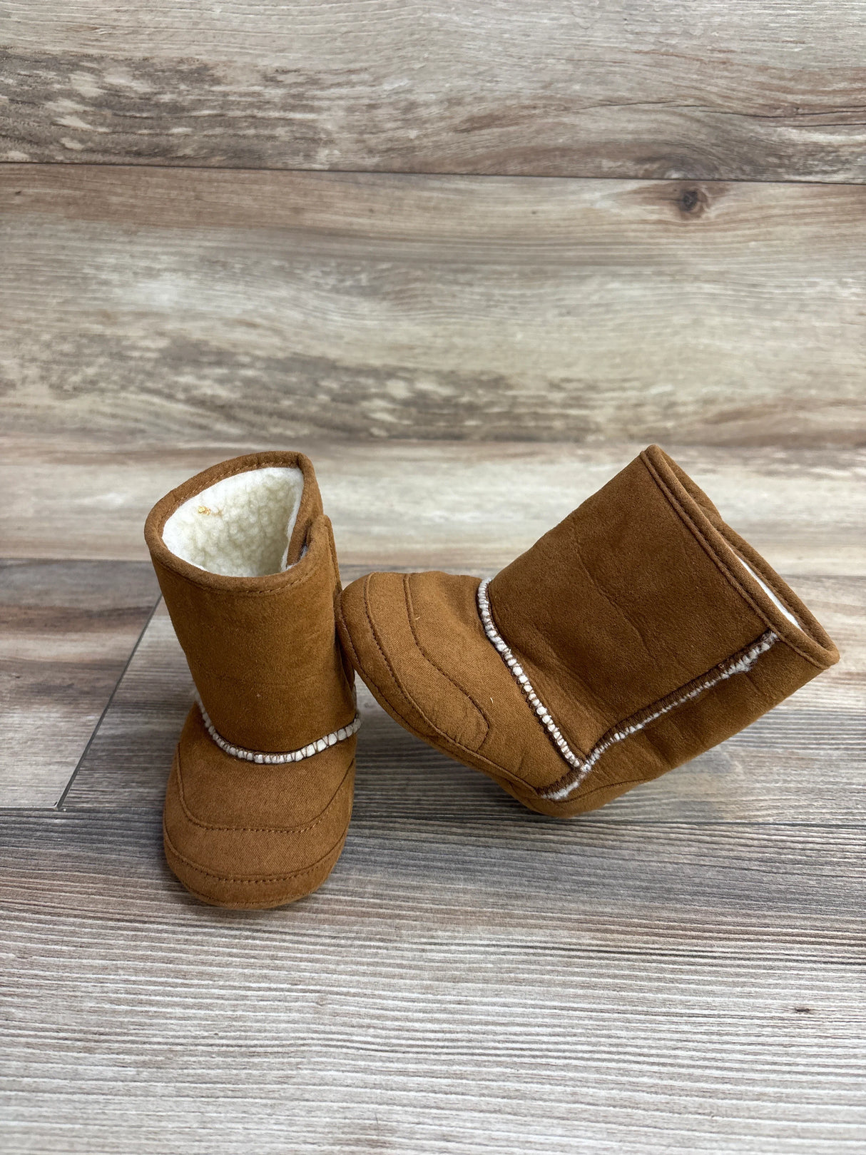 Faux Suede Boots Brown sz 3c