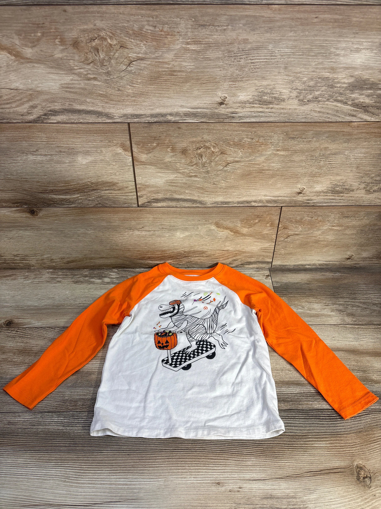 Cat & Jack Halloween Shirt Orange sz 5T