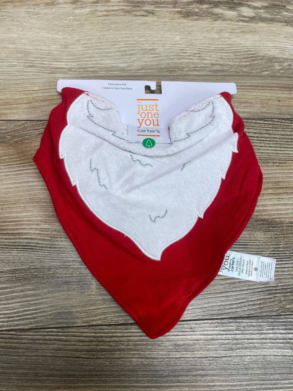 NEW Just One You Santa Beard Bandana Bib Red - Me n Mommy To Be