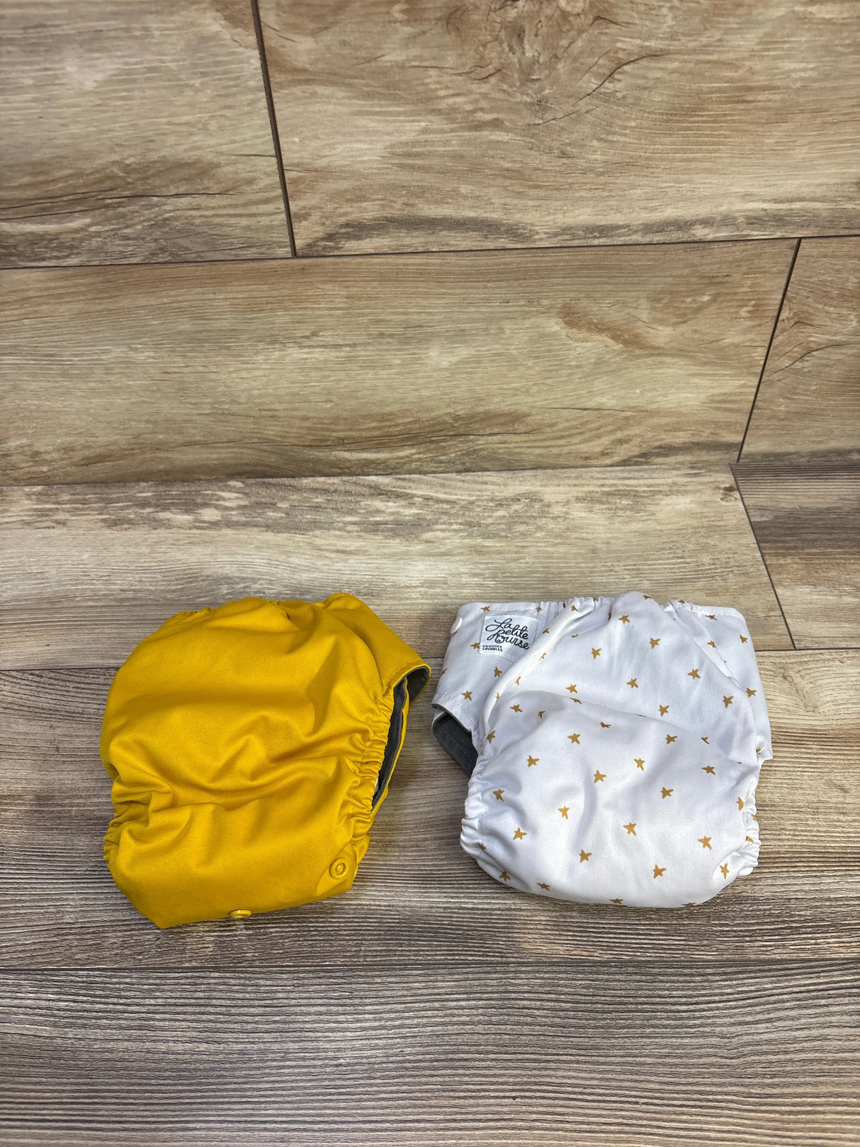 La Petite Ourse All-in-One Reusable Cloth Diapers with Boosters Yellow 2pk