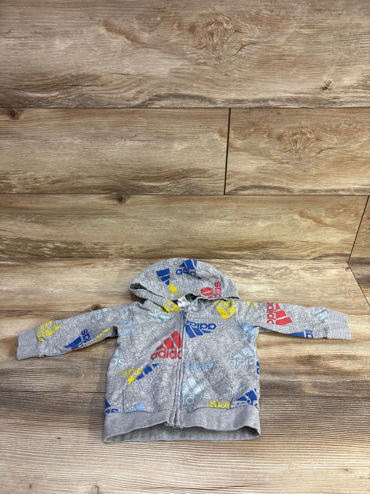 Adidas Full Zip Hooded Jacket Grey sz 9m