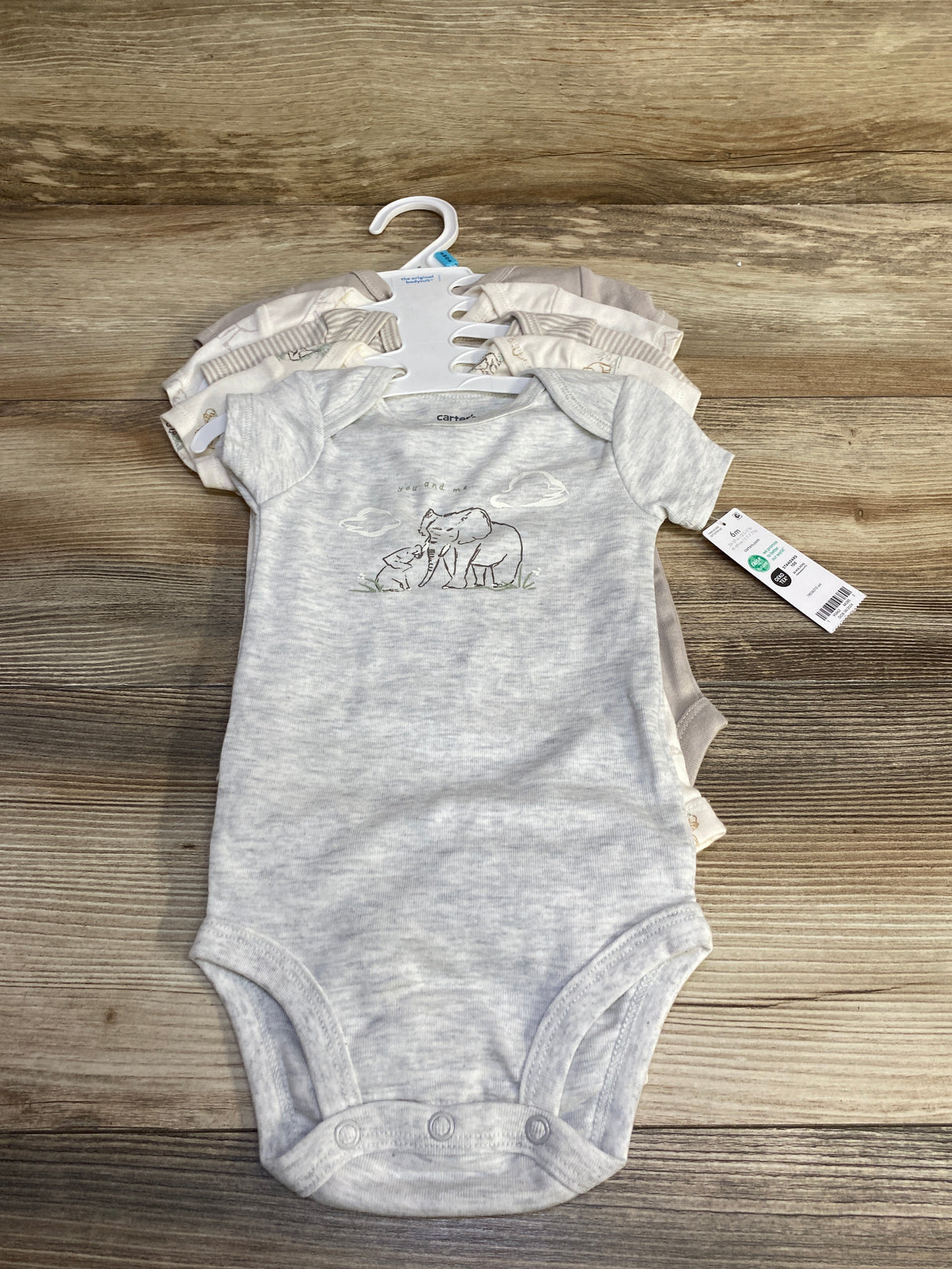 NEW Carter's Bodysuits 5pk Beige sz 6m