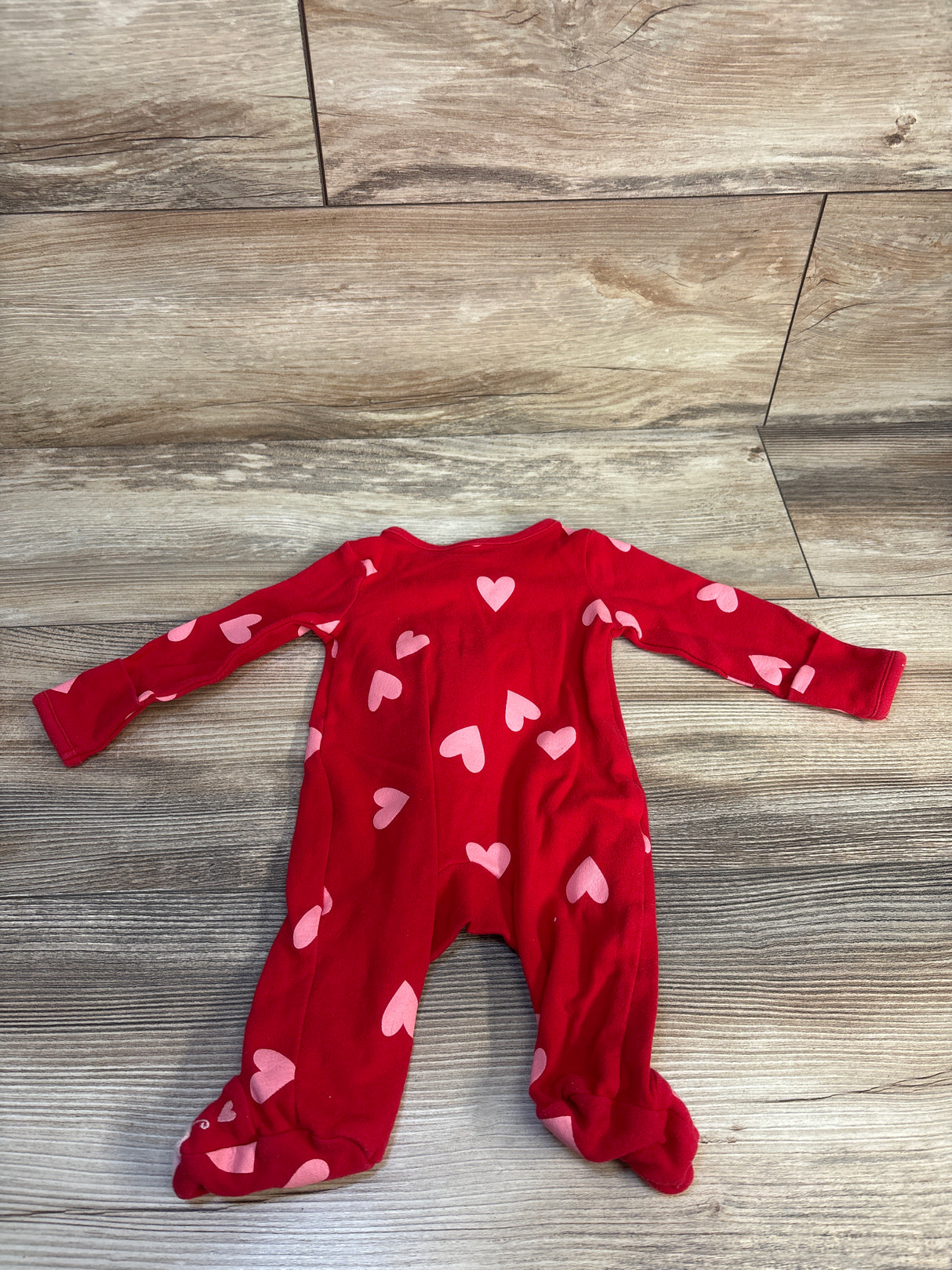 Just One You Heart Print Sleeper Red sz Newborn