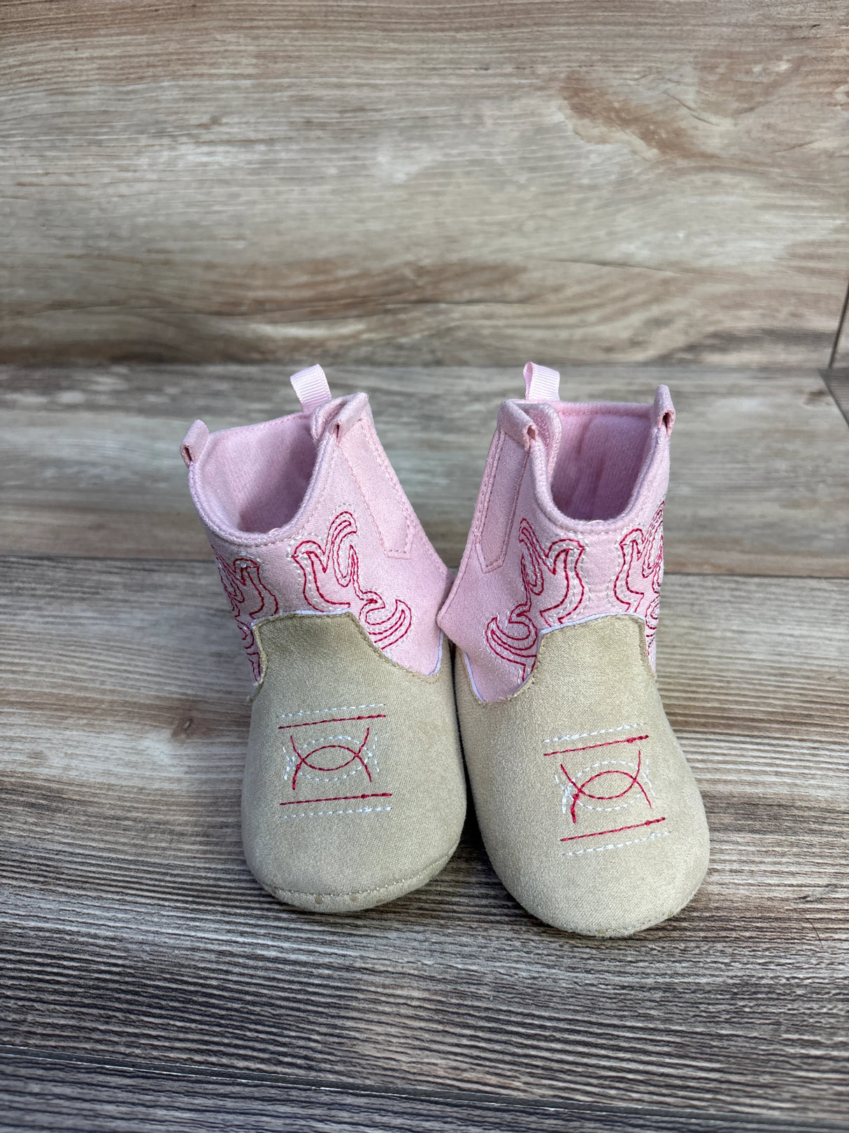 Stepping Stones Cowgirl Crib Boots Pink sz 4c