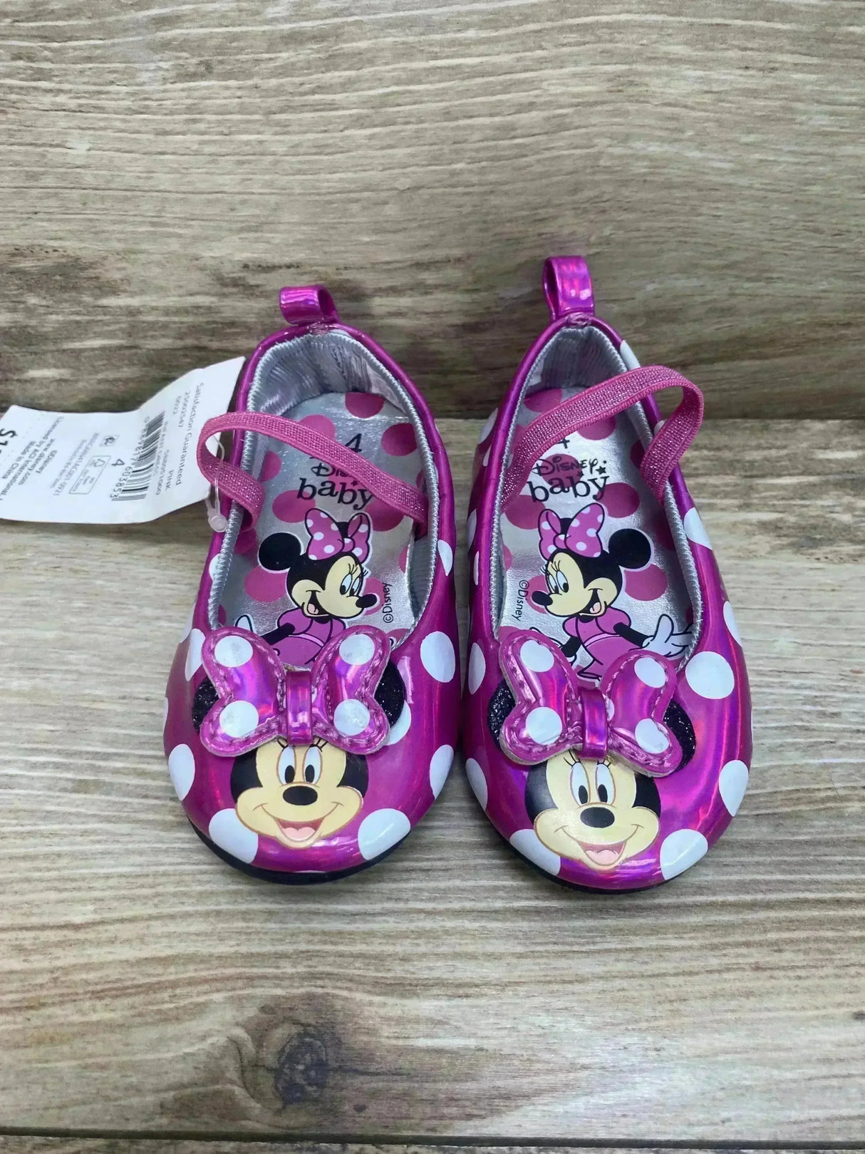 NEW Minnie Mouse Flats Pink sz 4c - Me n Mommy To Be