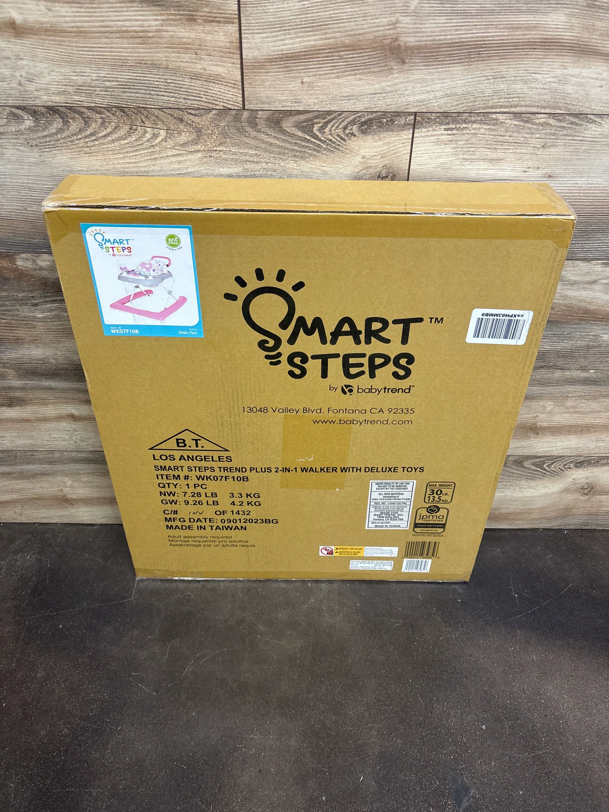 NEW Smart Steps Trend PLUS 2-in-1 Walker w/ Deluxe Toys - Orbits Pink