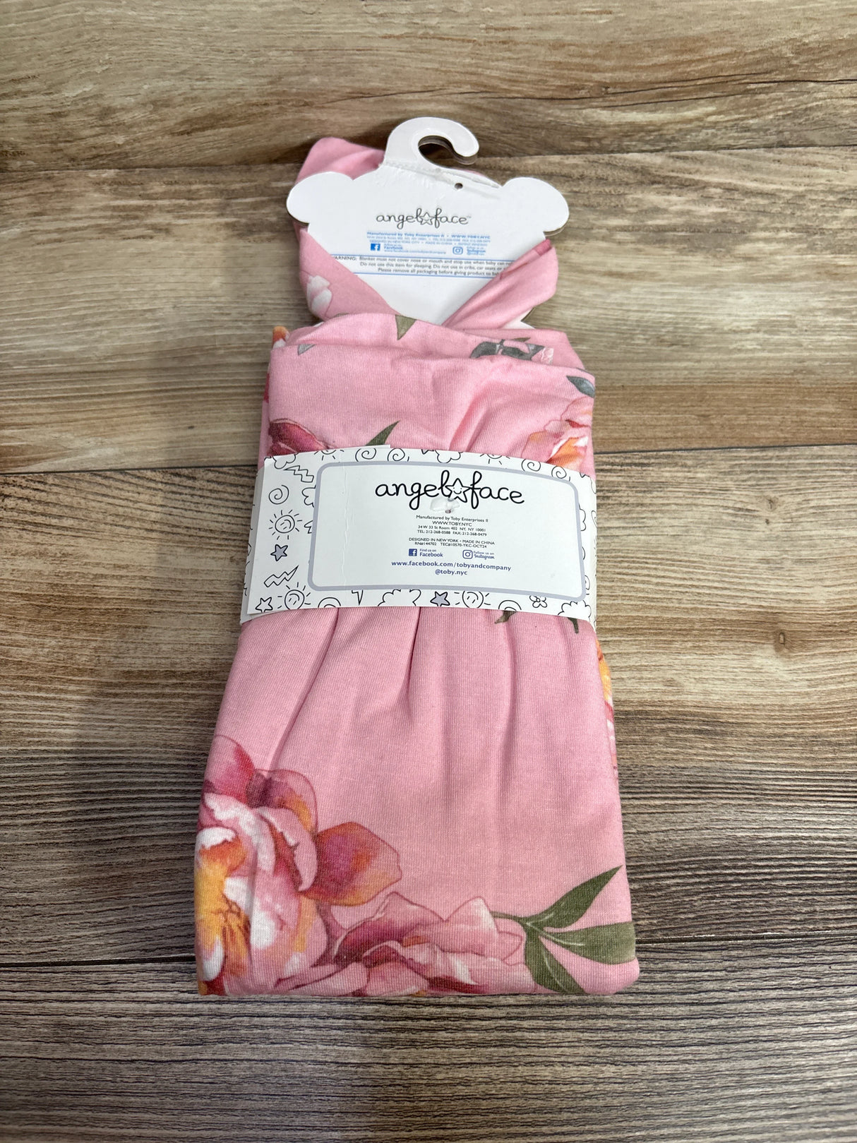 NEW Angel Face Blanket Gift Set 3pc Pink