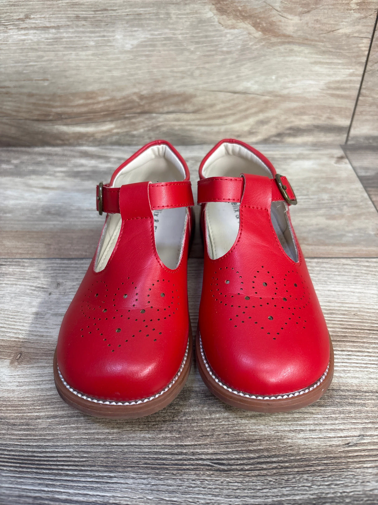 Felix & Flora T-Strap Mary Jane Flats Red sz 11c