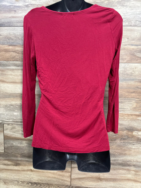 Bearsland Henley Nursing Shirt Red sz Small - Me n Mommy To Be