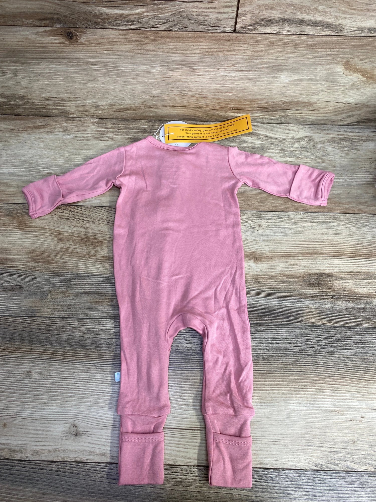 NEW Dreamland Baby Bamboo Pajamas w/ DreamCuffs in Dusty Rose sz 0-3m