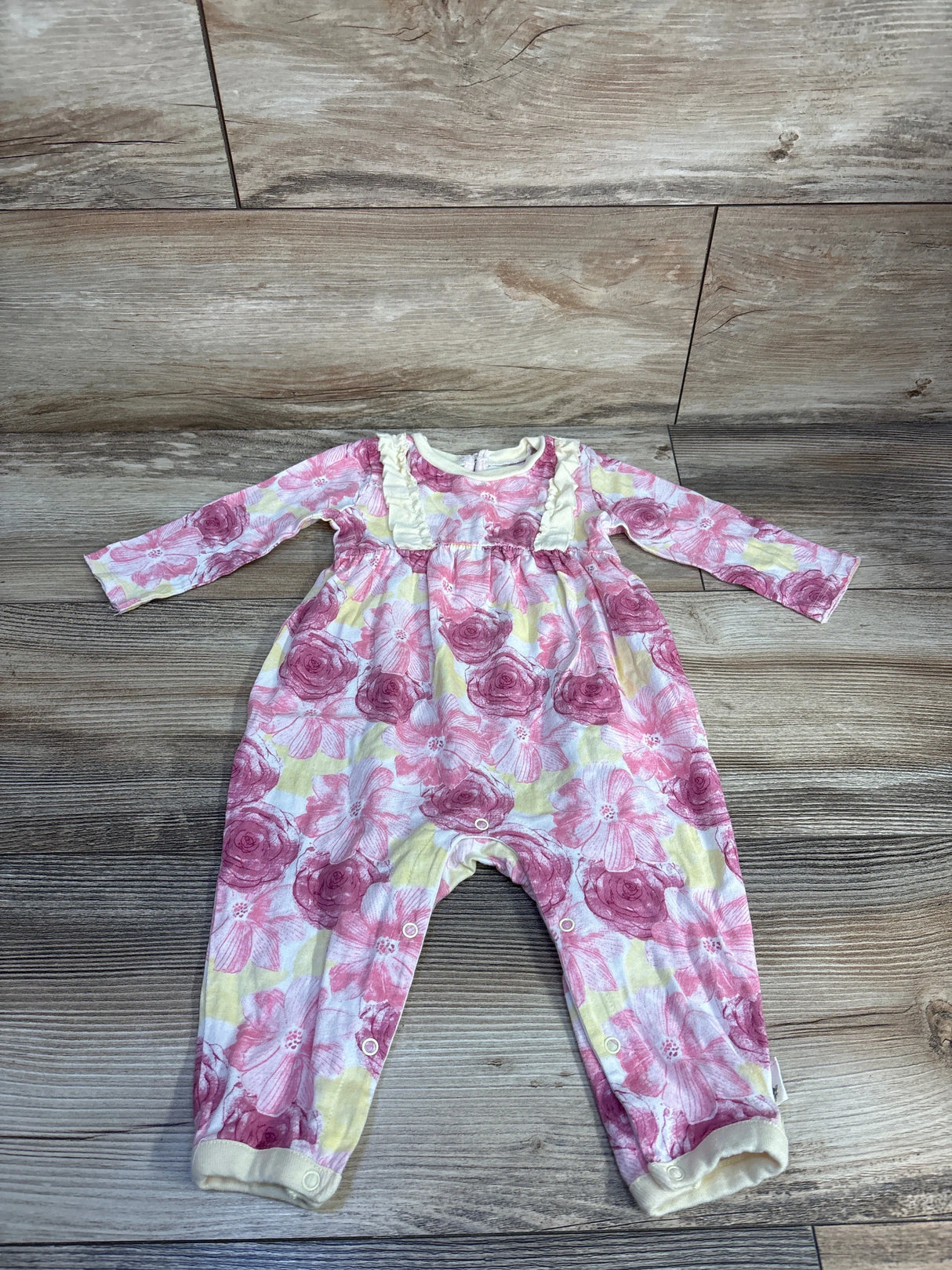 Burts Bees Floral Coverall Pink sz 3-6m