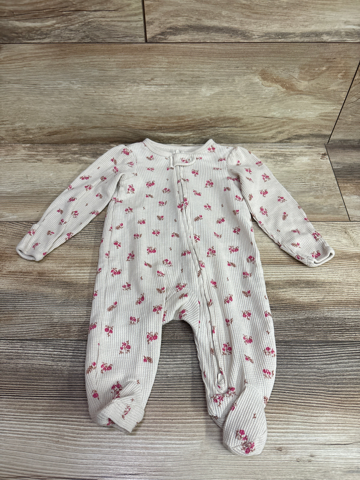 Carter's Waffle Knit Sleeper Beige sz 3m
