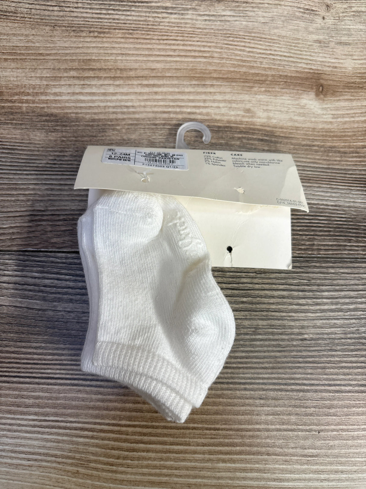 NEW Cat & Jack Low-Cut Socks, White 3pk sz 12-24m