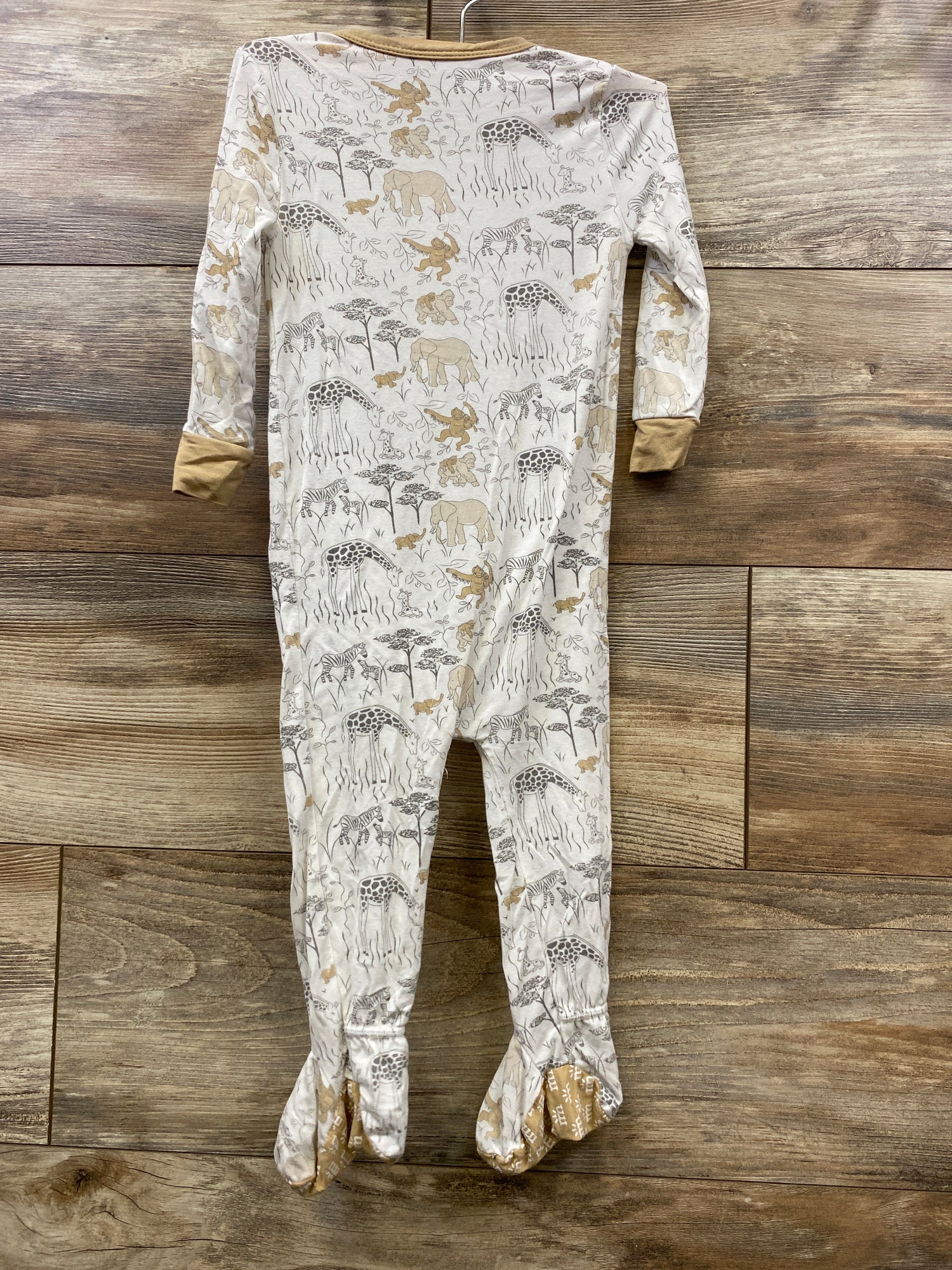 Magnetic Me Modal Animal Print Footie White sz 9-12m