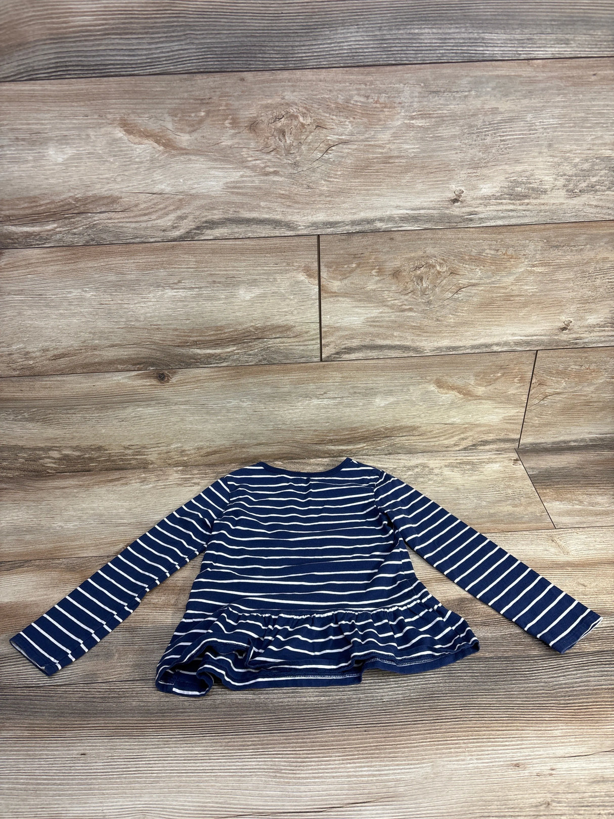 Carter's Striped Peplum Top Blue sz 5T