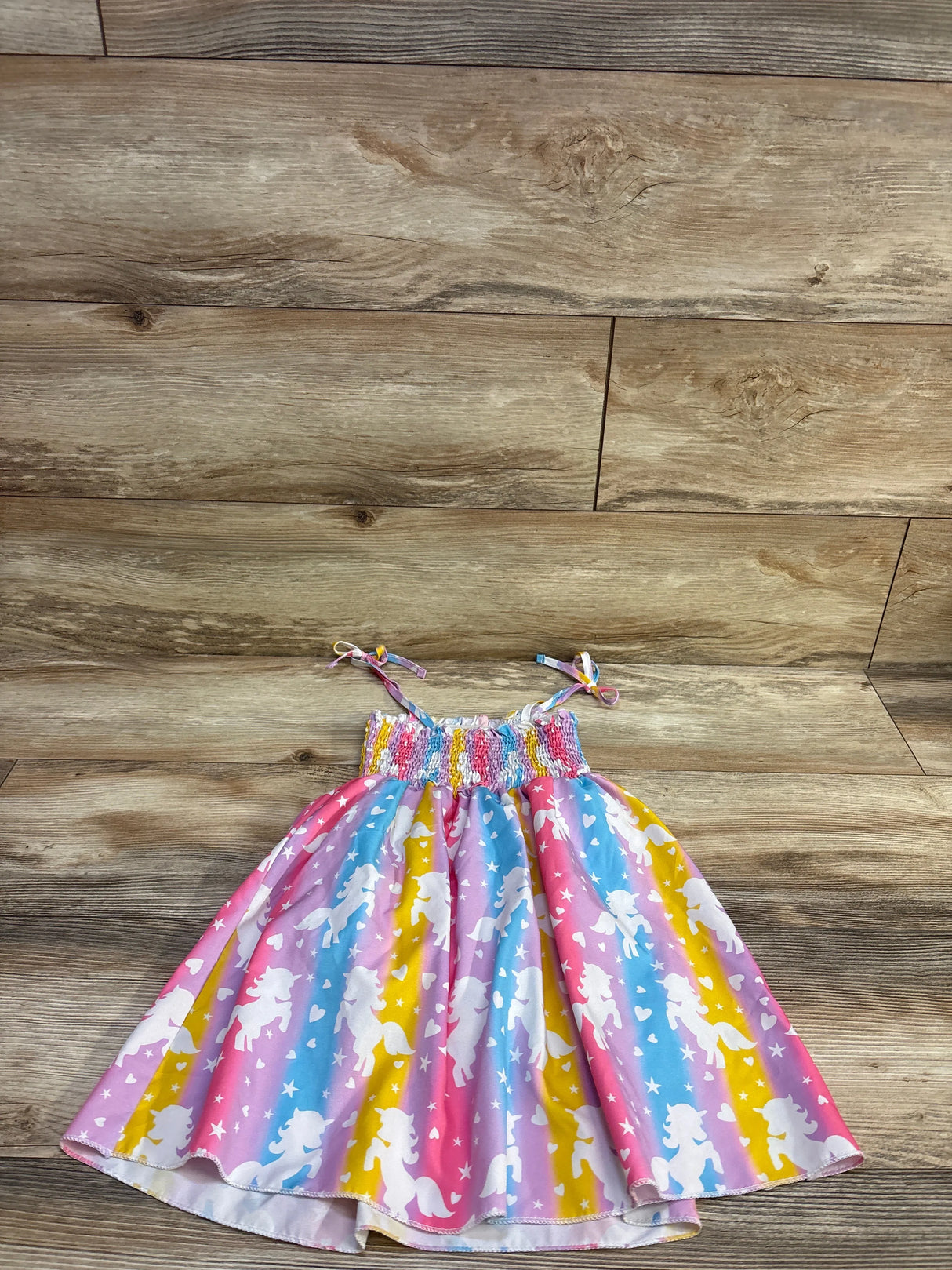 Vieille Sling Strap Smocked Unicorn Sundress Purple sz 4-5T