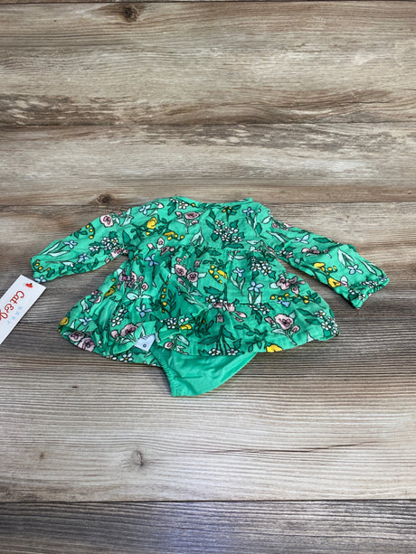 NEW Cat & Jack Floral Henley Dress & Bloomers Green sz Newborn - Me n Mommy To Be